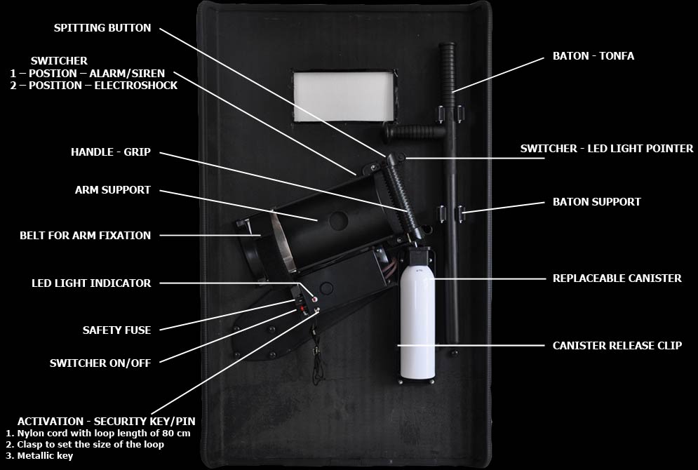 Bulletproof ballistic Shield - Spitting Cobra